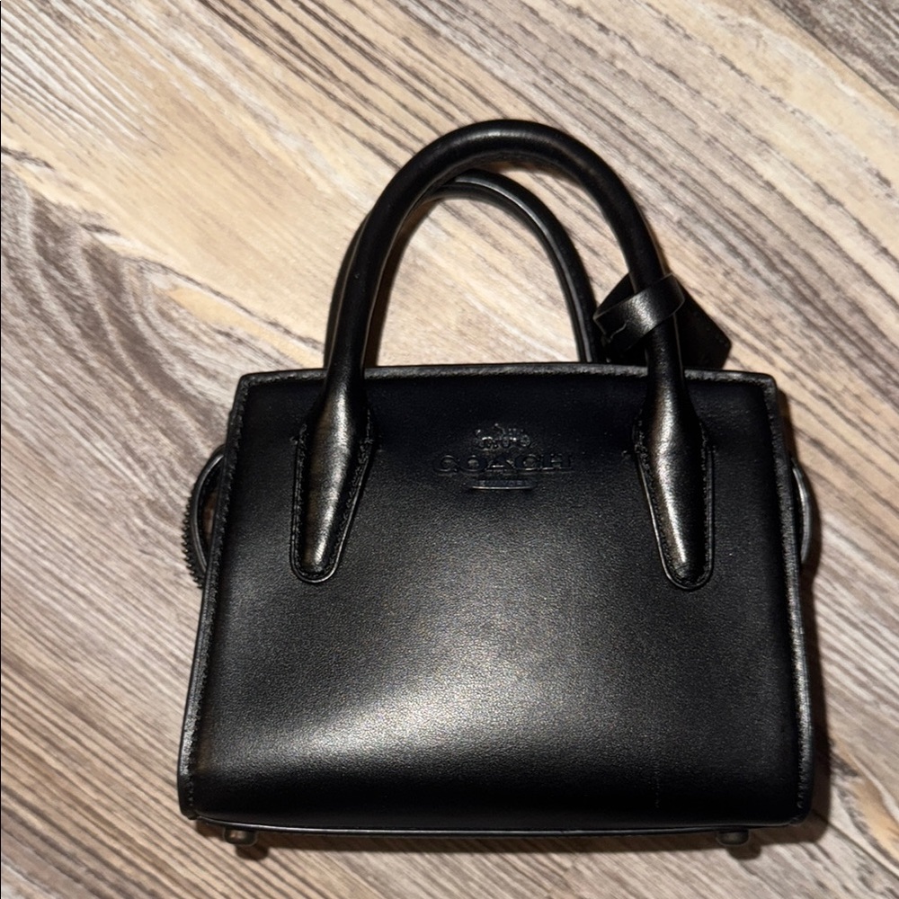 Coach Black Mini Bag Sleek Leather Design